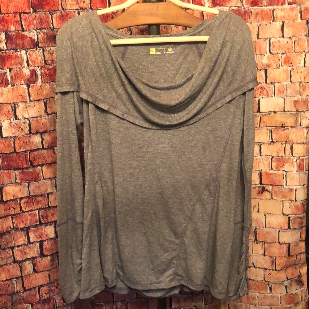 Xersion grey cowl hoodie, size XXL.  NWT